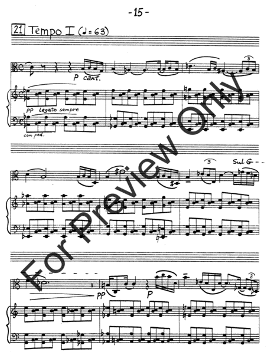 Sonata For Viola and Piano Piano Accompaniment scores gallery preview page 18