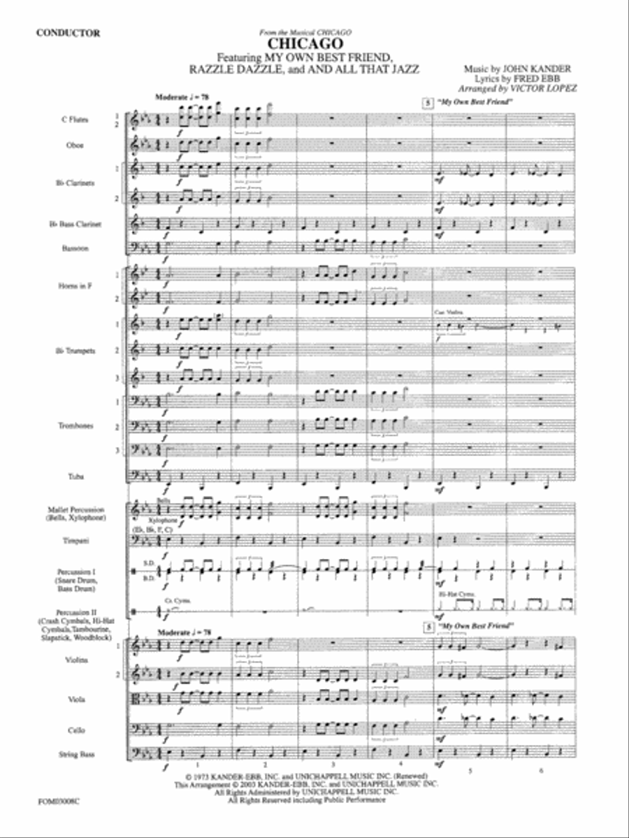 Chicago (from the musical Chicago): Score Full Orchestra scores gallery preview page 3