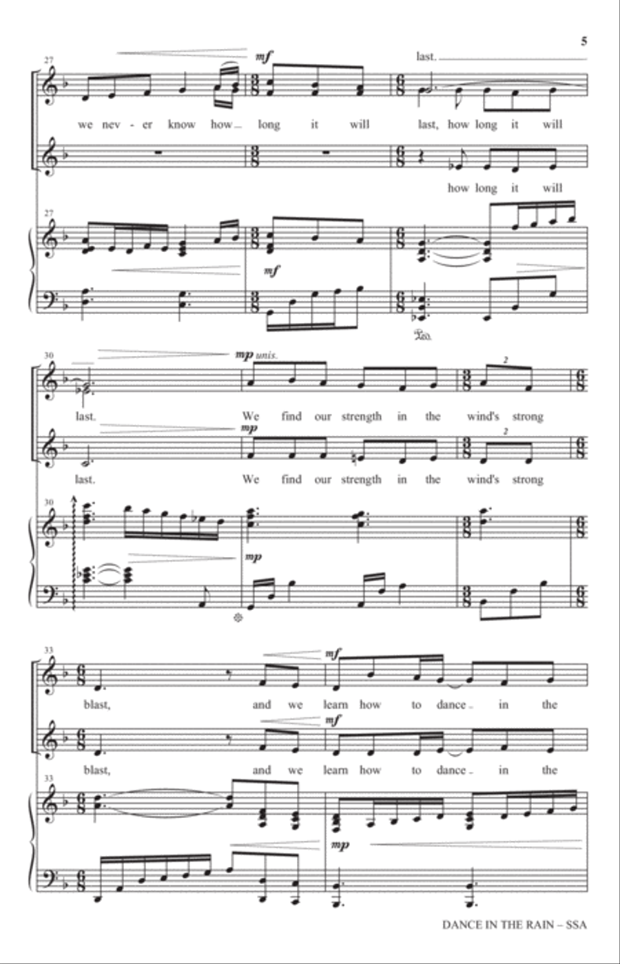 Dance In The Rain Dance In The Rain SSA scores gallery preview page 4