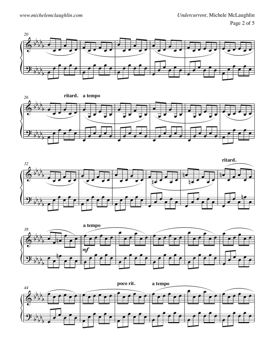 Undercurrent Undercurrent Piano Solo scores gallery preview page 2