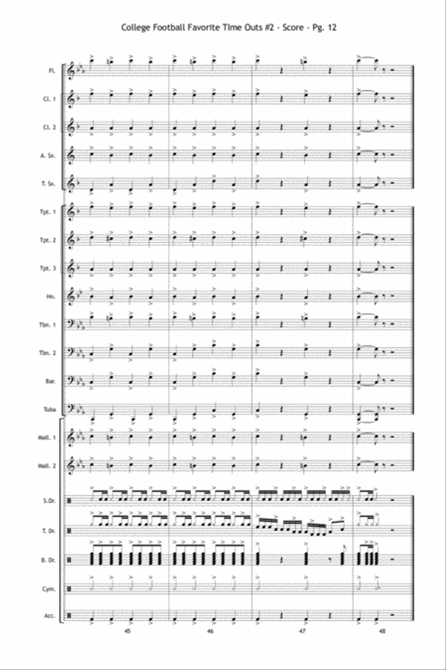 College Football Favorite Time Outs #2 Marching Band scores gallery preview page 13
