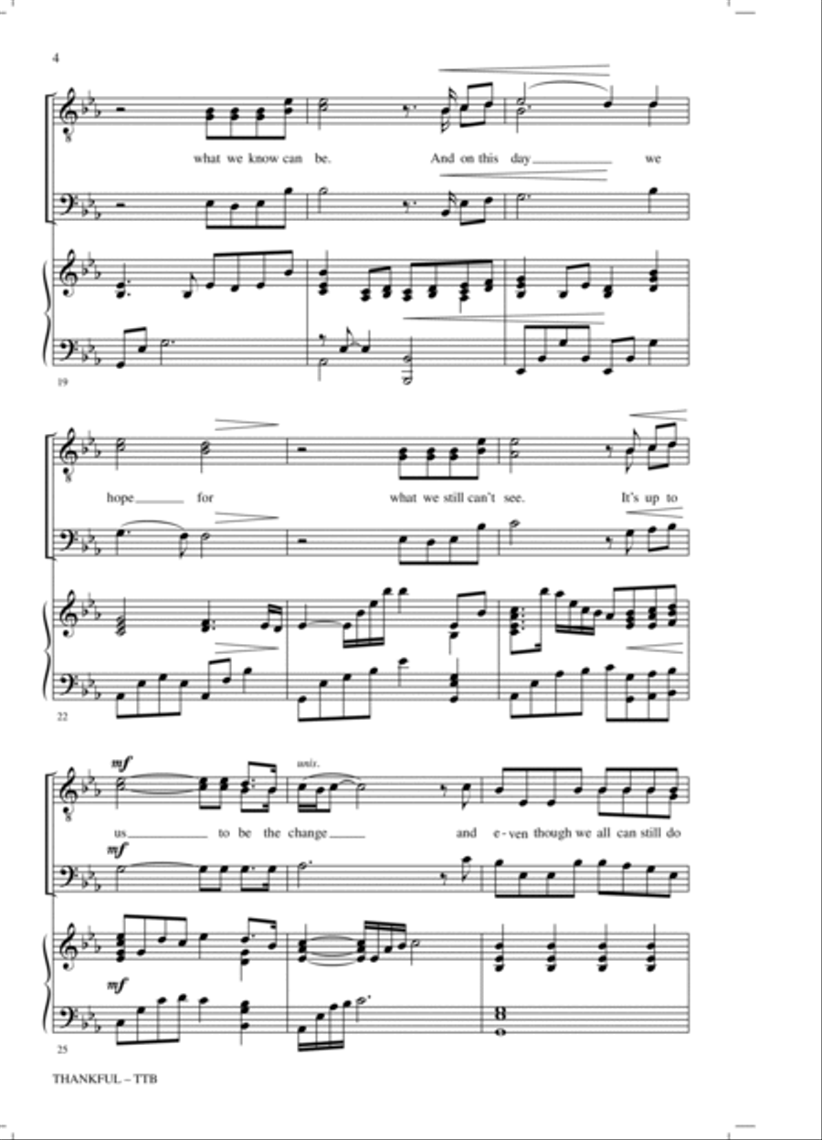 Thankful (arr. Mark Hayes) TTB scores gallery preview page 3