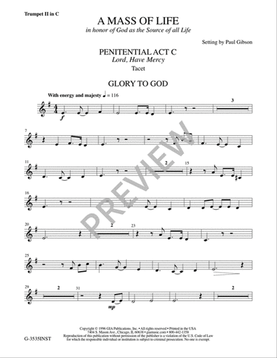 A Mass of Life - Instrument edition Trombone scores gallery preview page 10