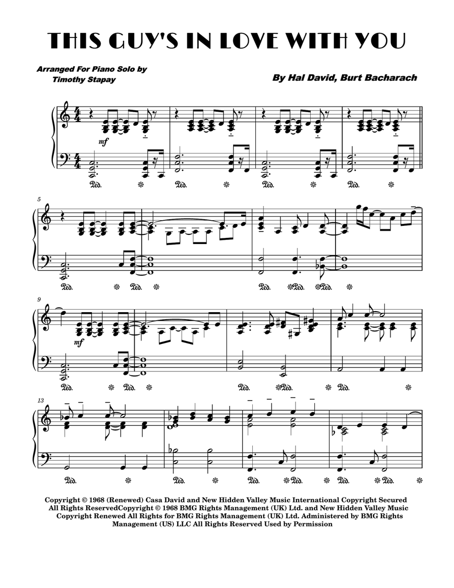 This Guy's In Love With You Piano Solo scores gallery preview page 1
