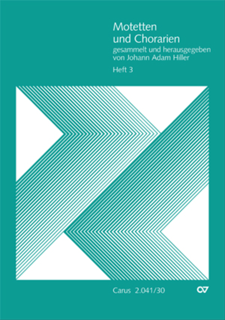 Motets and arias for choirs collected and edited by Johann Adam Hiller, vol. 3 Voice Solo scores gallery preview page 1