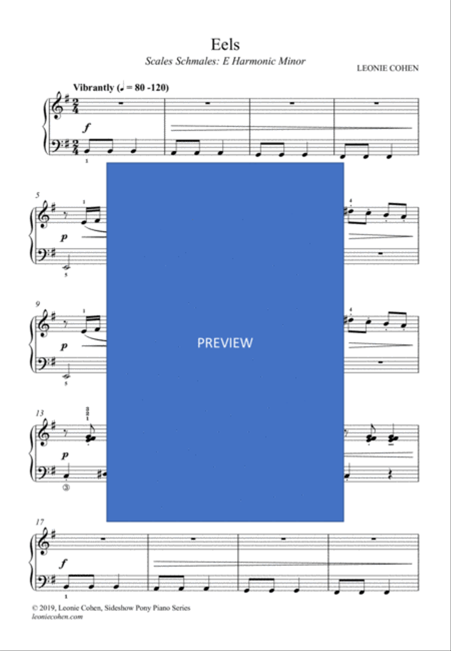 EELS – Preliminary Grade (St Cecilia syllabus) – from Scales Schmales piano collection 1 Piano Method scores gallery preview page 2