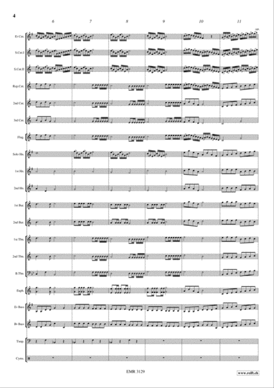 Entry Of The Queen Of Sheba Brass Band scores gallery preview page 5