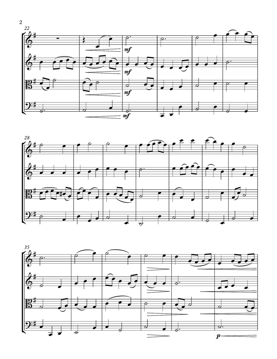 Be Thou My Vision (string quartet) String Quartet scores gallery preview page 2