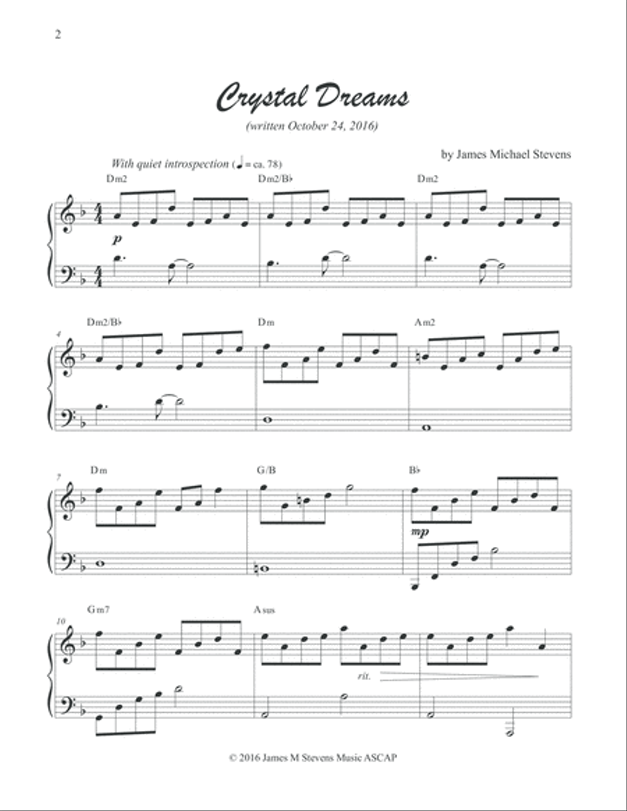 Dreams of Jewels (Relaxing Piano Reflections) Piano Solo scores gallery preview page 2