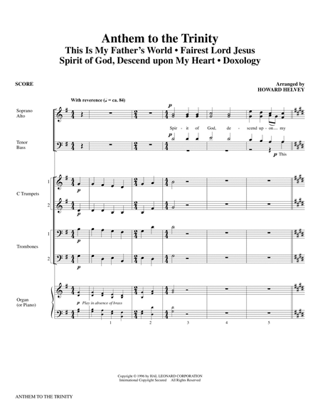 Anthem to the Trinity - Full Score