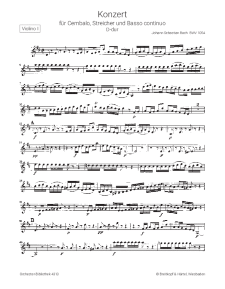Harpsichord Concerto in D major BWV 1054