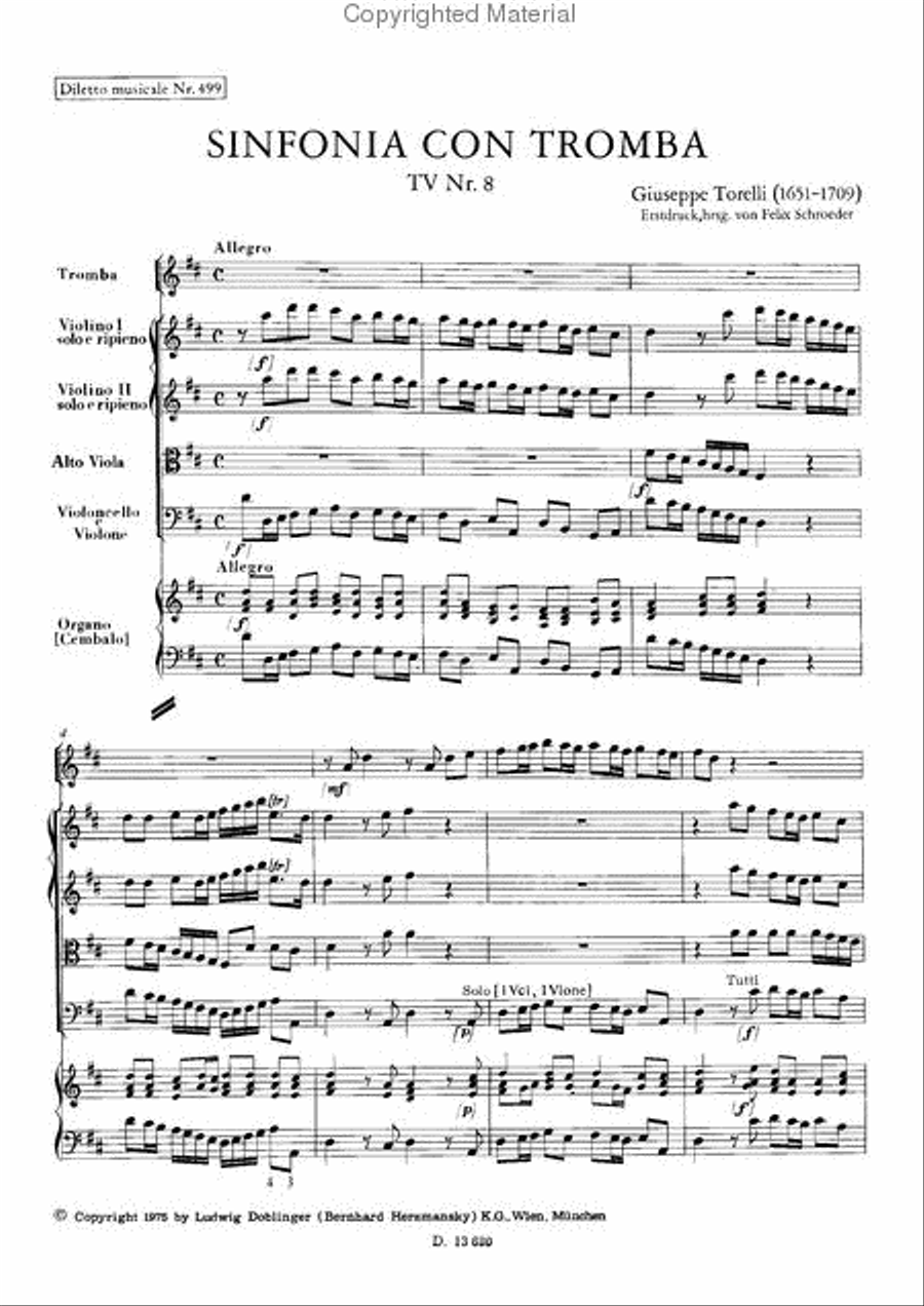 Sinfonia con tromba D-Dur Score scores gallery preview page 2