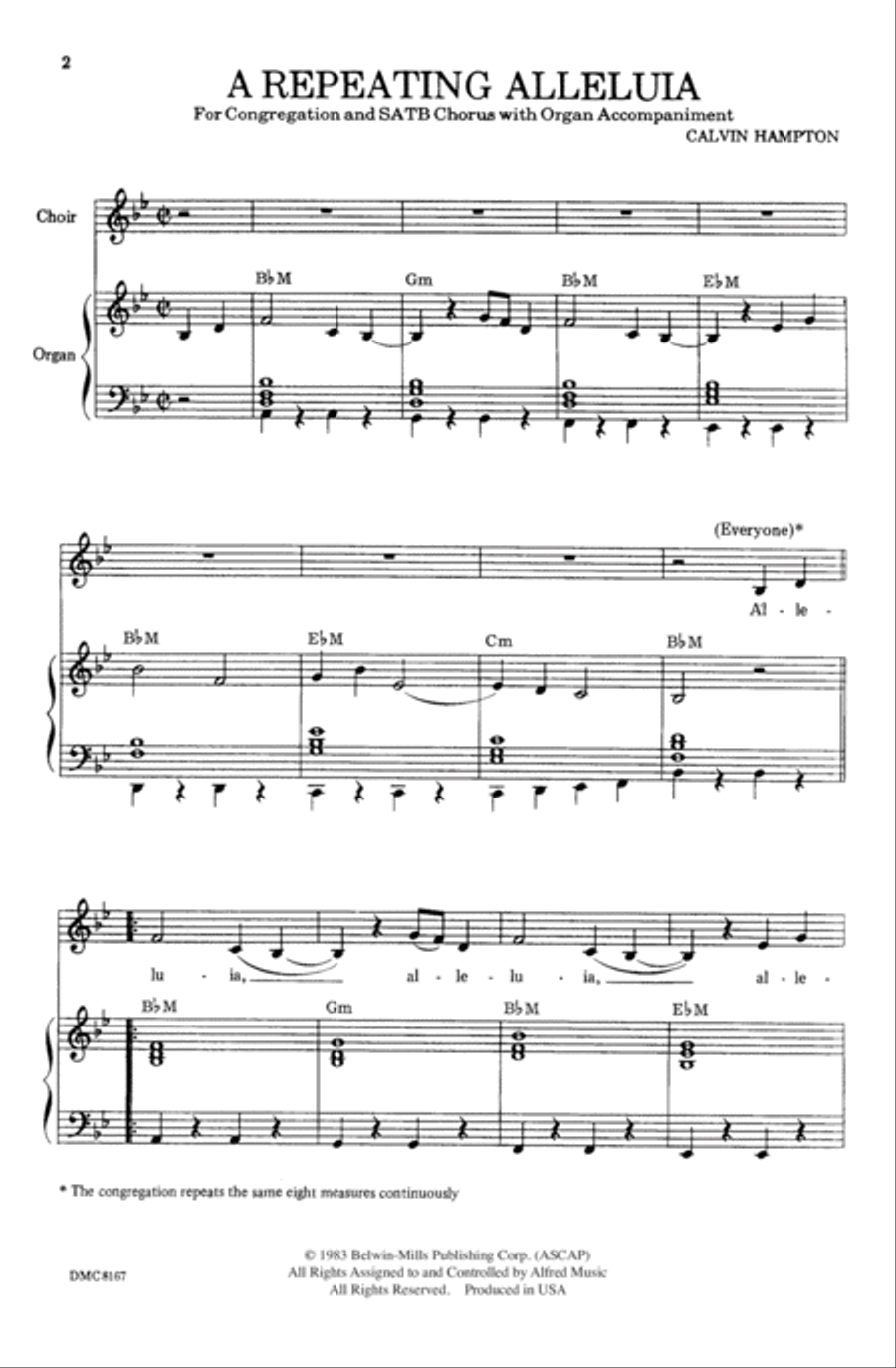 A Repeating Alleluia 4-Part scores gallery preview page 2
