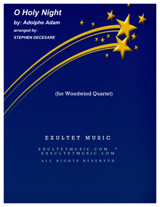 Book cover for O Holy Night (for Woodwind Quartet and Piano)