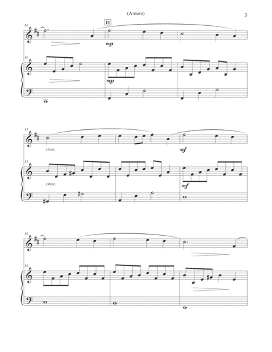 Amore - Clarinet & Piano Amore - Clarinet & Piano Clarinet Solo scores gallery preview page 3