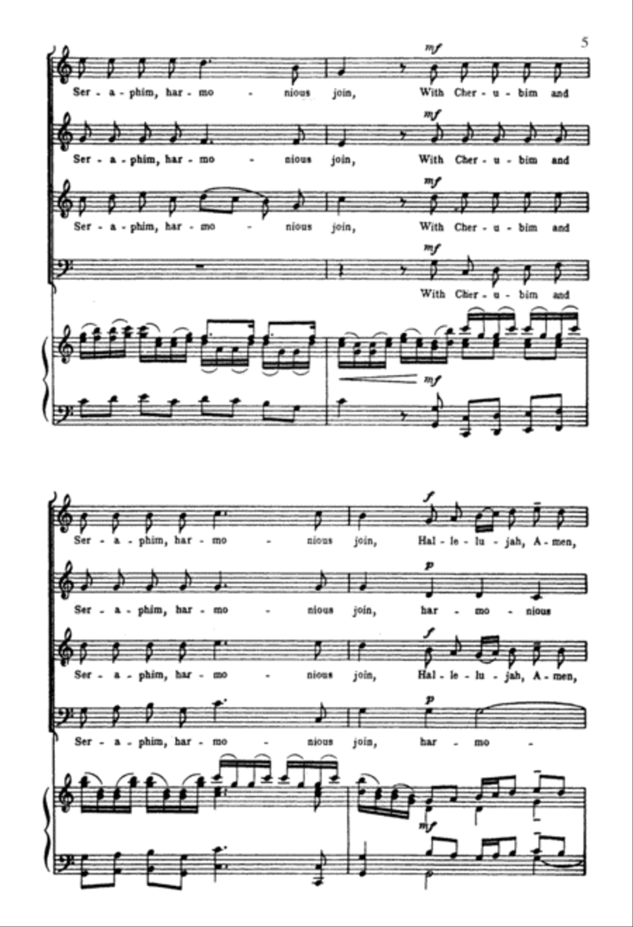 Hallelujah, Amen 4-Part scores gallery preview page 4