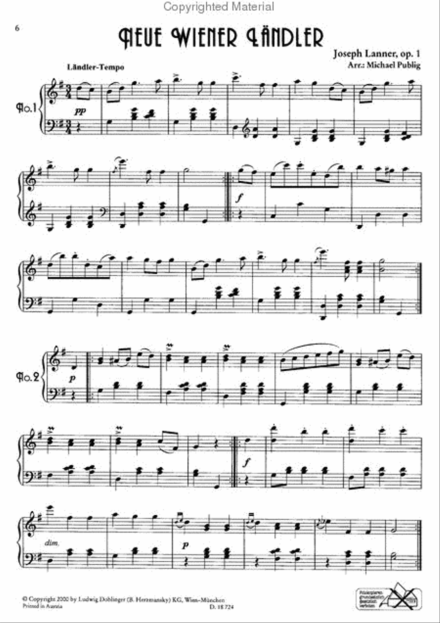 Vater des Wiener Walzers- Band 1 Piano Solo scores gallery preview page 3