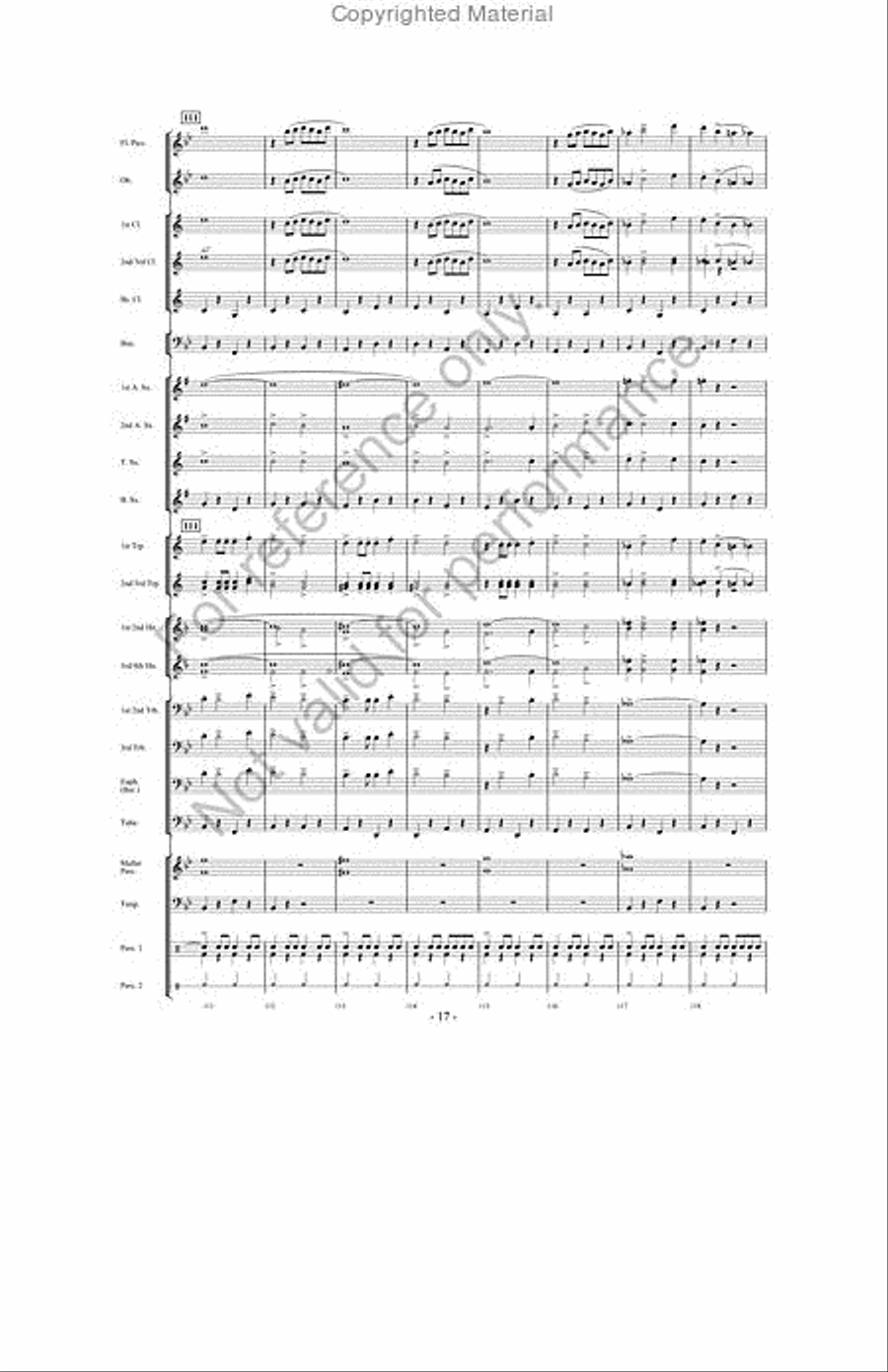 March Jubilee Concert Band scores gallery preview page 16