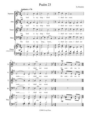 Psalm 23 for SATB Chorus