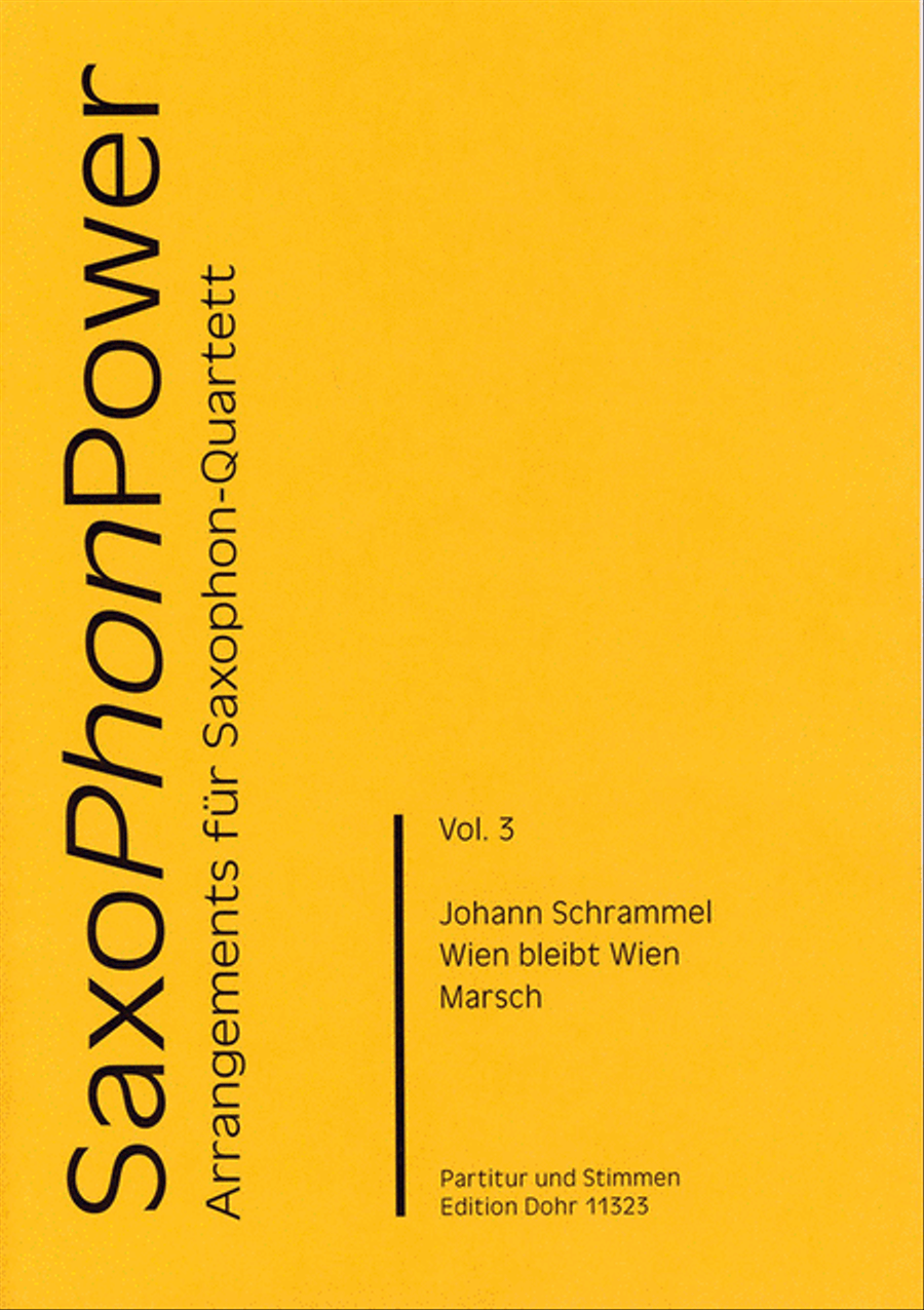 Wien bleibt Wien -Marsch- (für Saxophonquartett (SATBar)) Saxophone Quartet scores gallery preview page 1