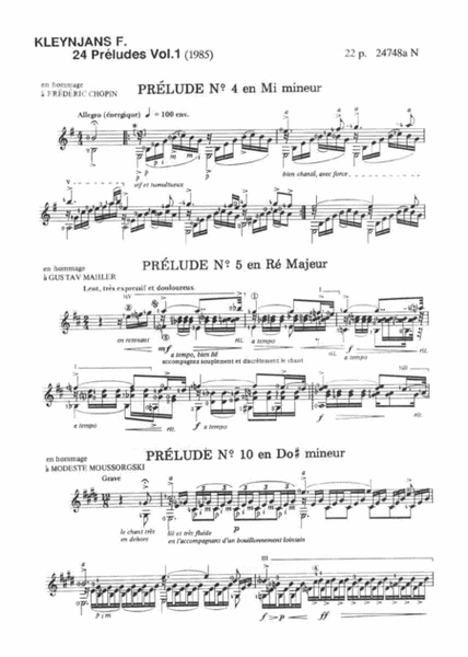 Preludes (24) - Volume 1