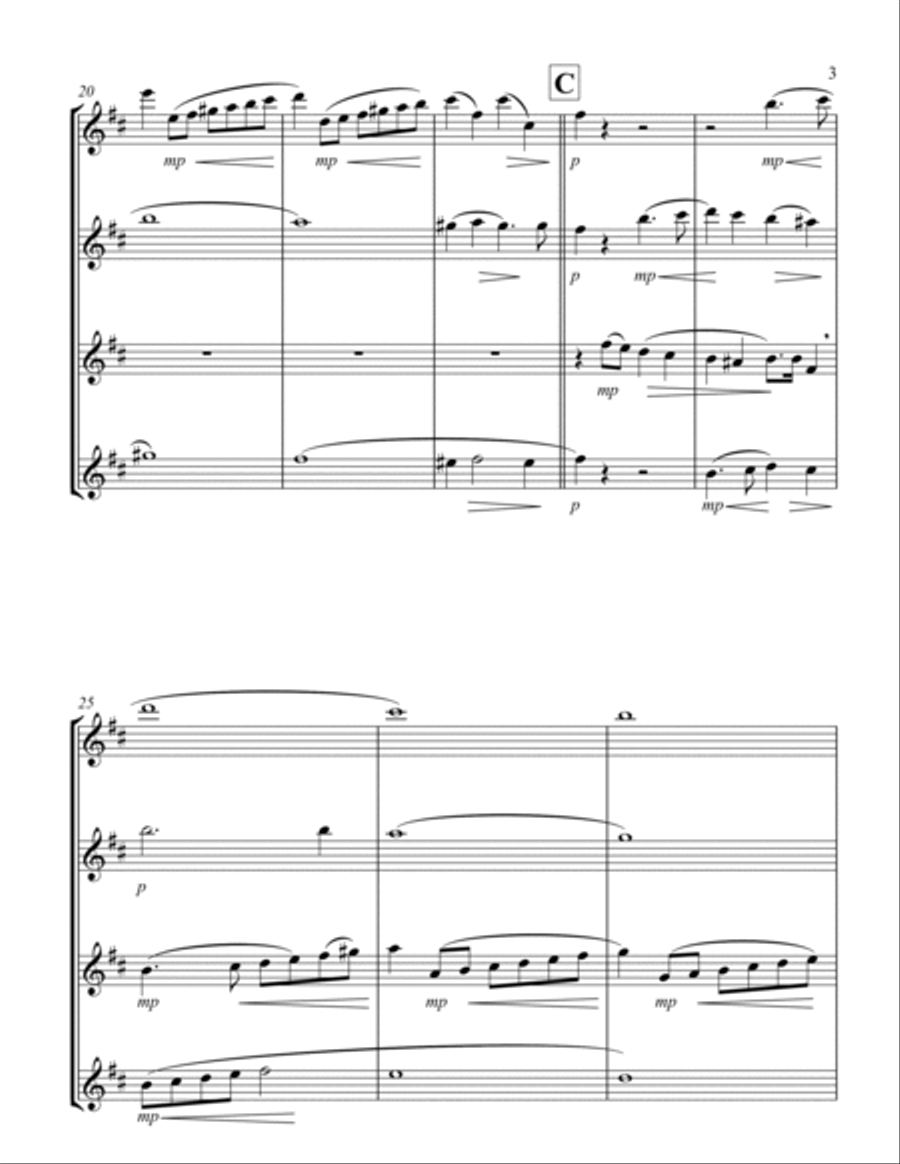 Kyrie (Durante) (Alto Saxophone Quartet) Saxophone Quartet scores gallery preview page 3