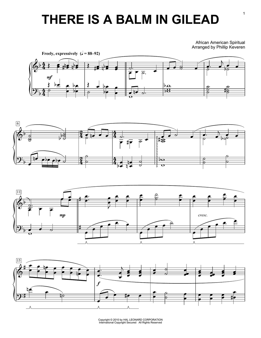 There Is A Balm In Gilead (arr. Phillip Keveren)