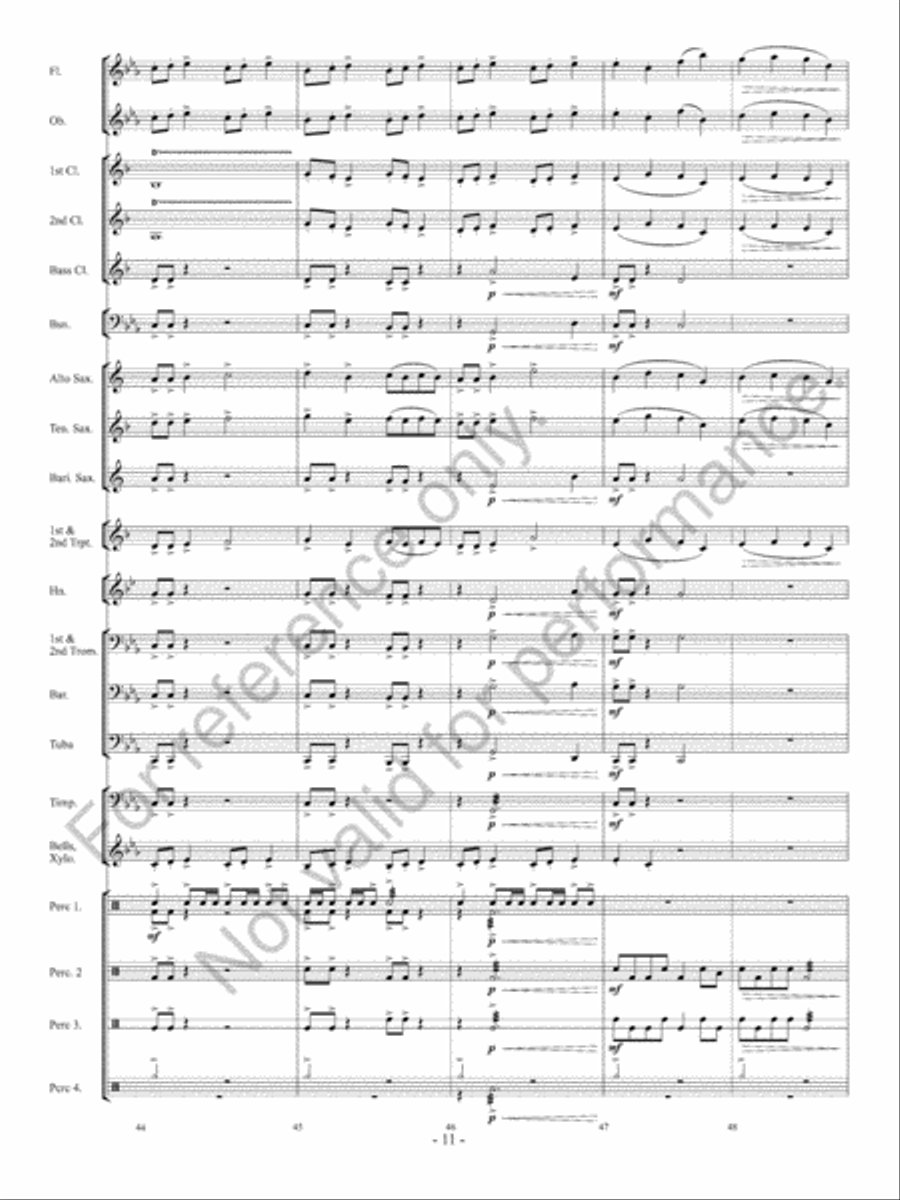 Ancient Conquest Concert Band scores gallery preview page 12