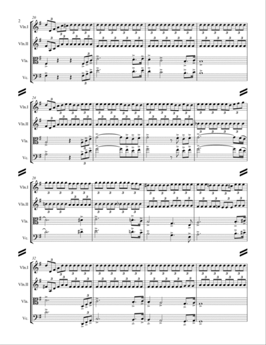 Lohengrin – Prelude to Act III (for String Quartet) String Quartet scores gallery preview page 3