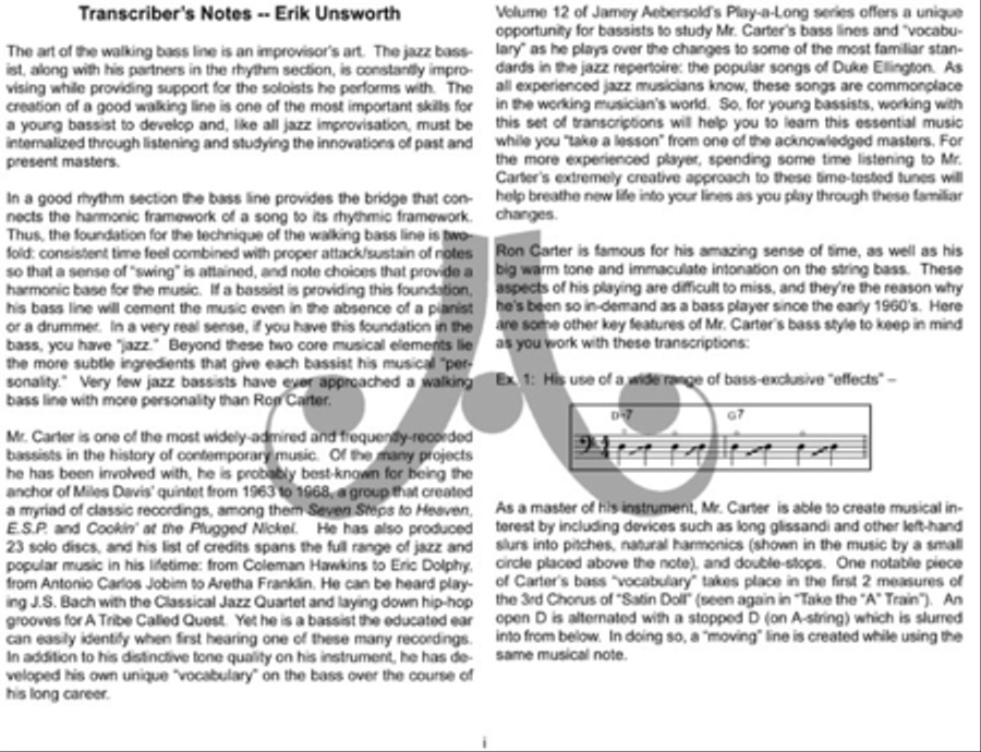 Ron Carter Bass Lines - Transcribed From Volume 12 Double Bass scores gallery preview page 4