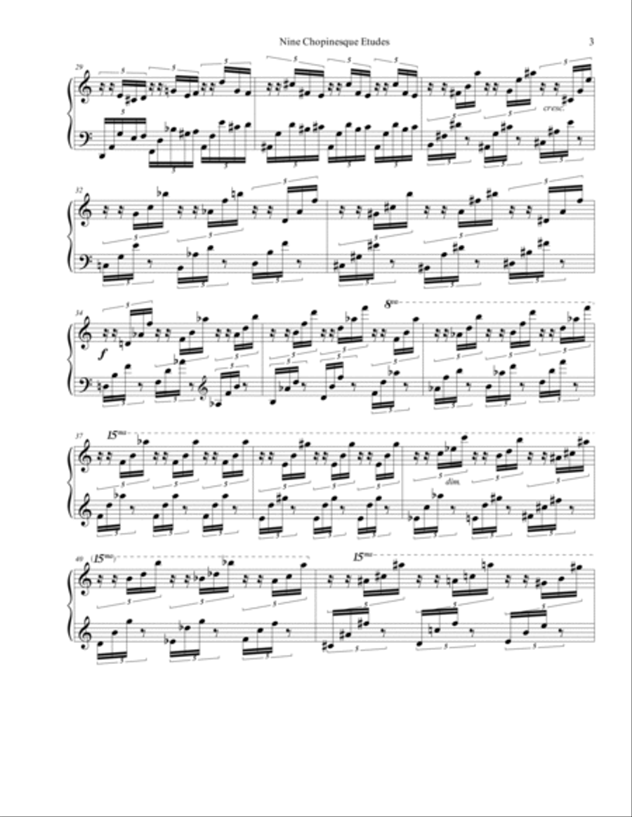 Chopinesque Etude No. 5 in A