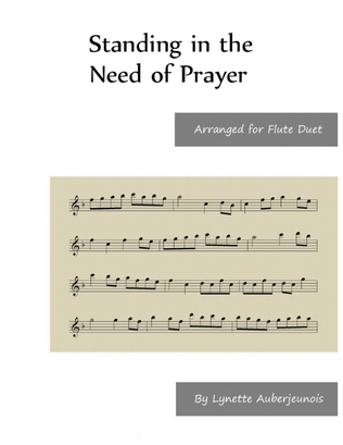Book cover for Standing in the Need of Prayer - Flute Duet