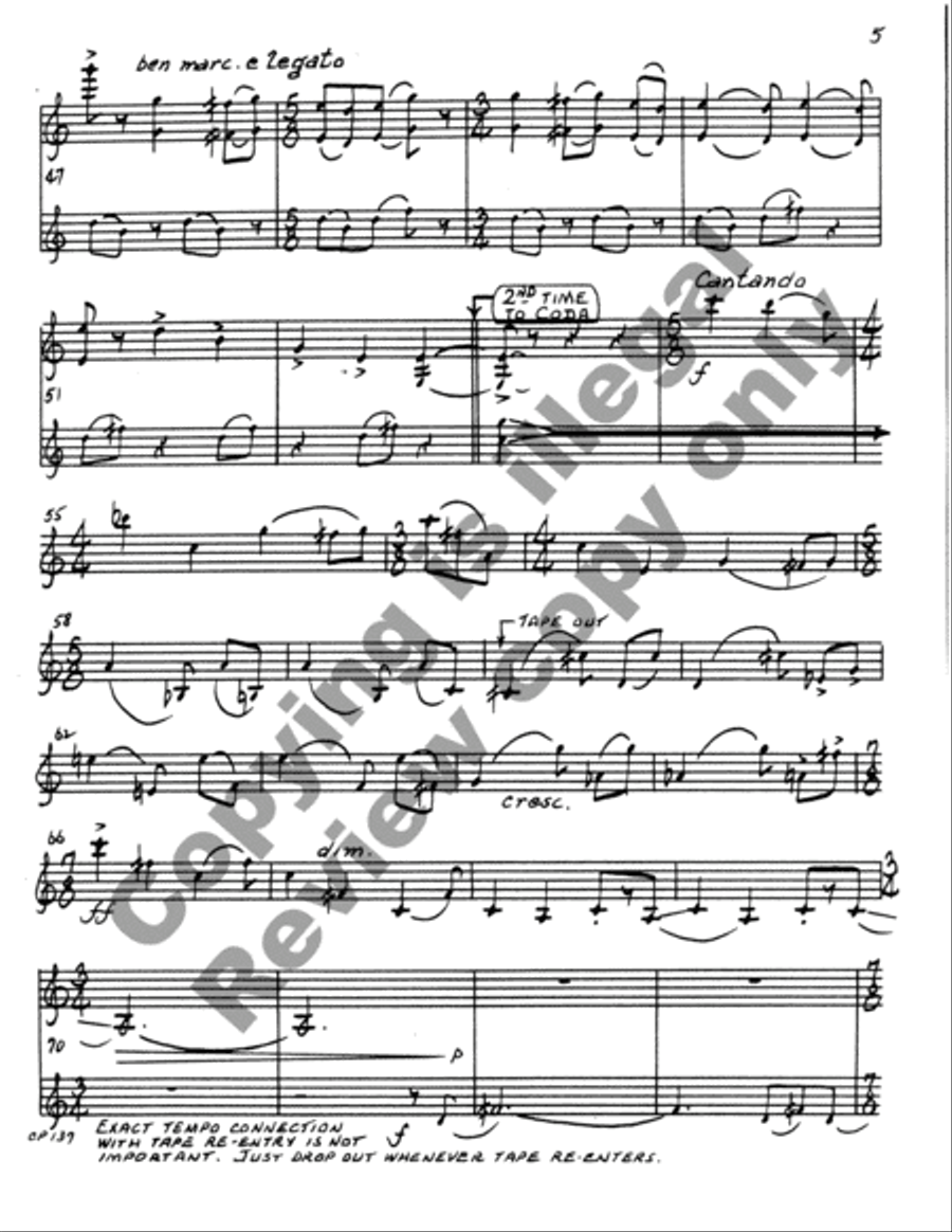 Invention for Violin & Tape Violin Solo scores gallery preview page 16