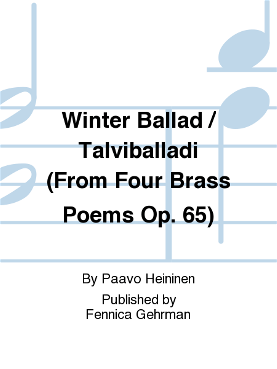 Winter Ballad (from Four Brass Poems Op. 65) / Talviballadi Trombone Solo scores gallery preview page 1