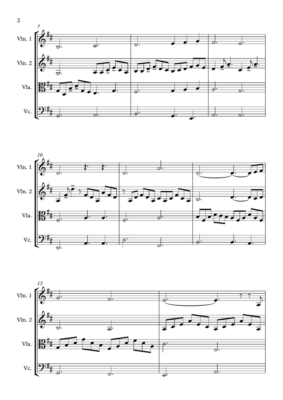 Can't Help Falling In Love String Quartet scores gallery preview page 2