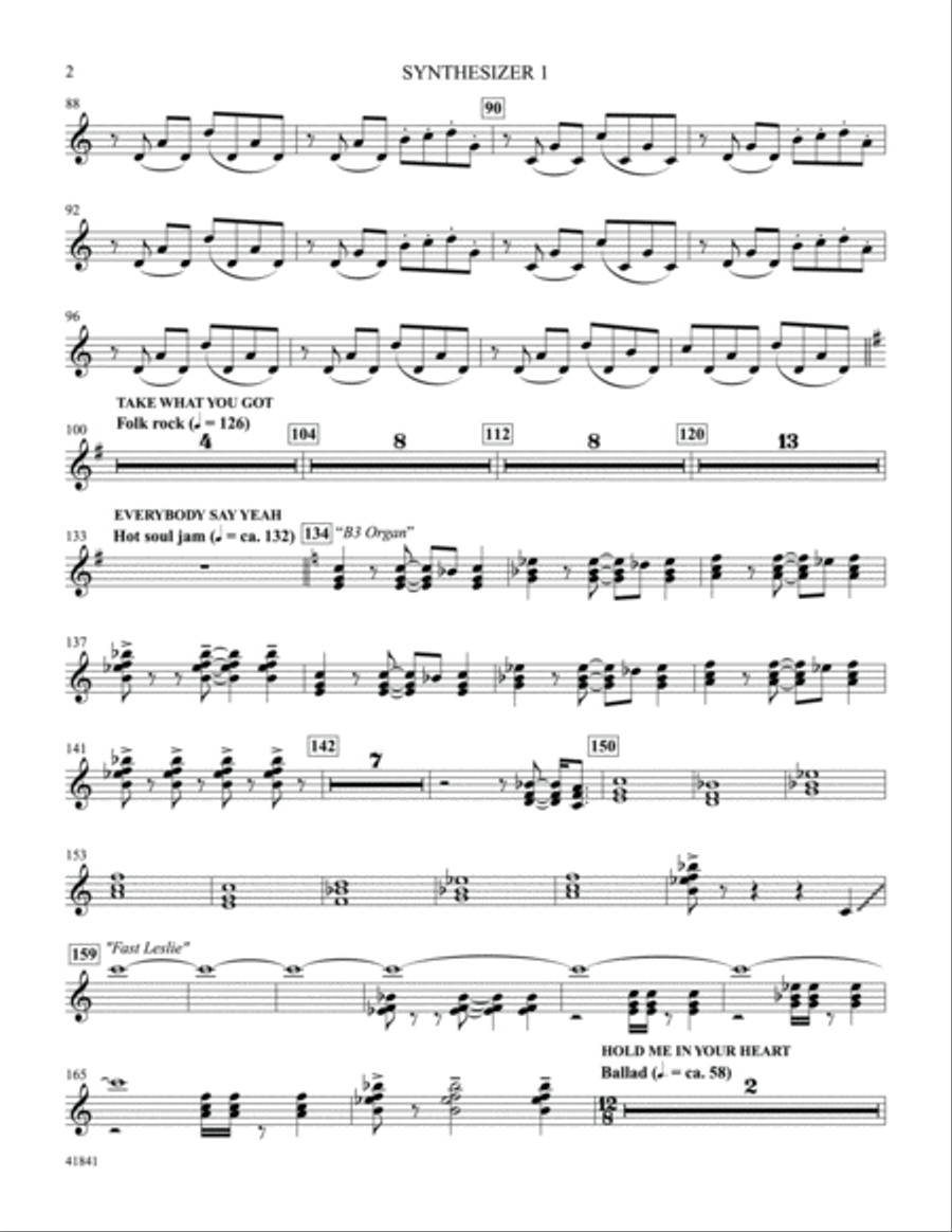 Kinky Boots: Synthesizer 1 Part scores gallery preview page 2