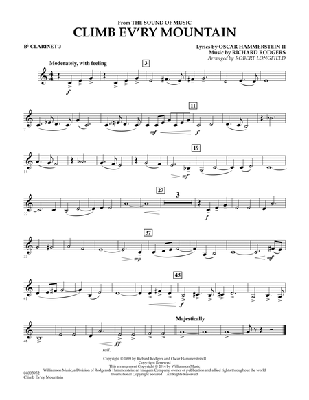 Climb Ev'ry Mountain (from The Sound of Music) - Bb Clarinet 3