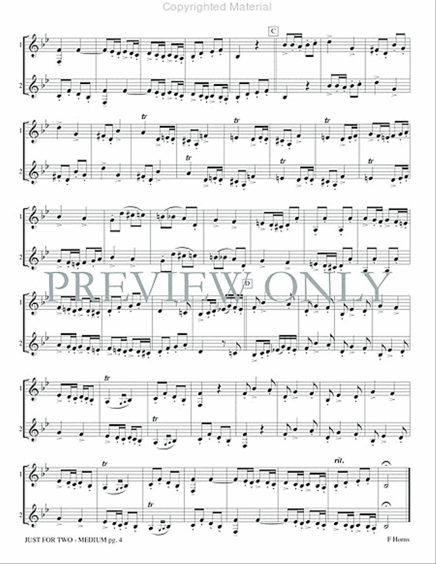Just for Two Medium Just for Two Medium Small Ensemble scores gallery preview page 6