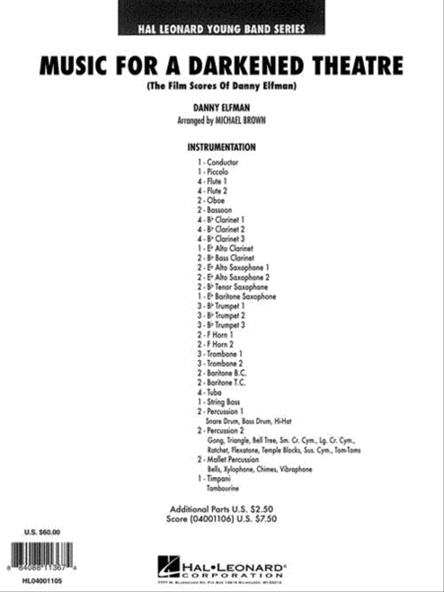 Music for a Darkened Theatre (The Film Scores of Danny Elfman) Concert Band scores gallery preview page 7