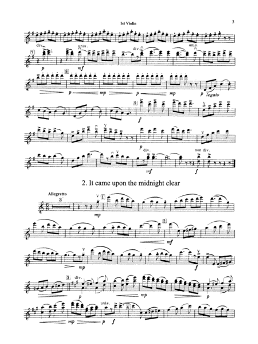 Suite of Carols: 1st Violin String Orchestra scores gallery preview page 3