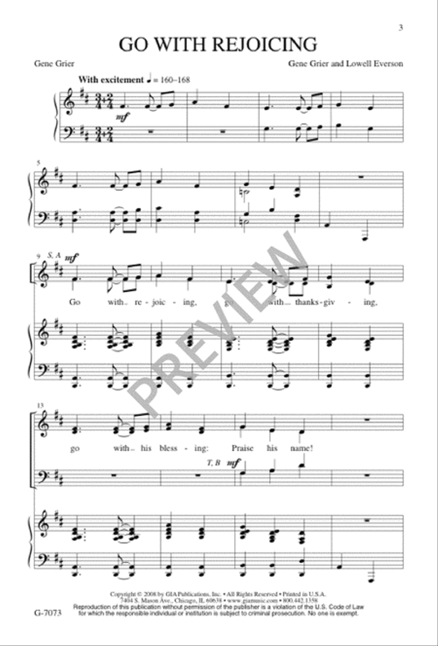Go with Rejoicing 4-Part scores gallery preview page 2