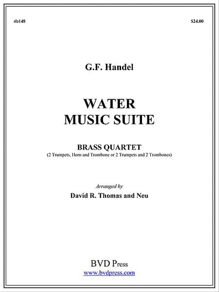 Water Music Suite Brass Quartet scores gallery preview page 1