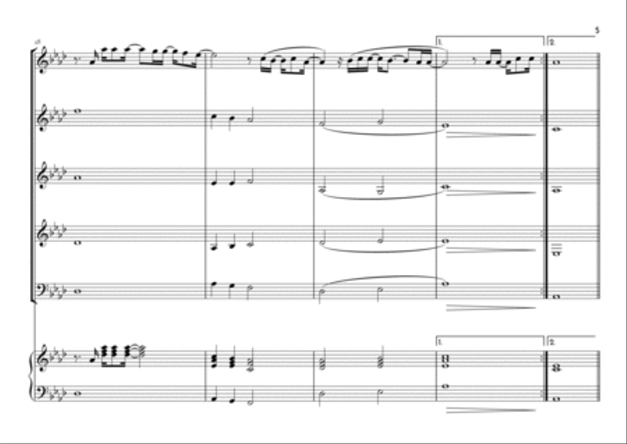 Goodness Of God Saxophone Quintet scores gallery preview page 5
