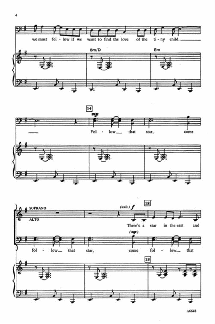 Come, Follow That Star Come, Follow That Star 4-Part scores gallery preview page 3