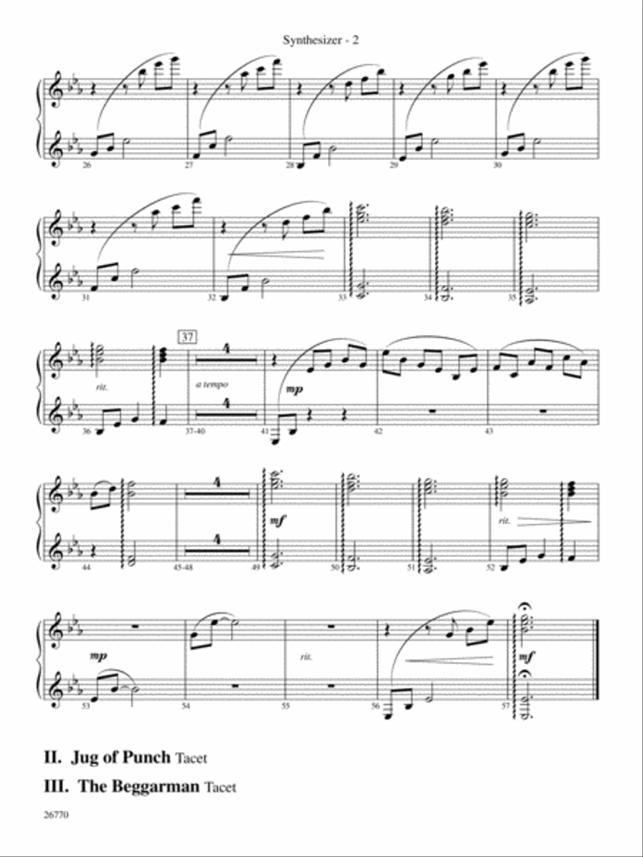 Irish Songs: Synthesizer Irish Songs: Synthesizer Concert Band scores gallery preview page 2