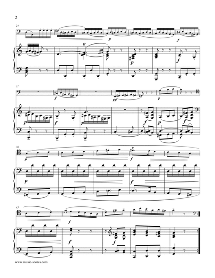 Cimarosa Allegro Giusto - 4th movement from Oboe Concerto - Cello and Piano image number null