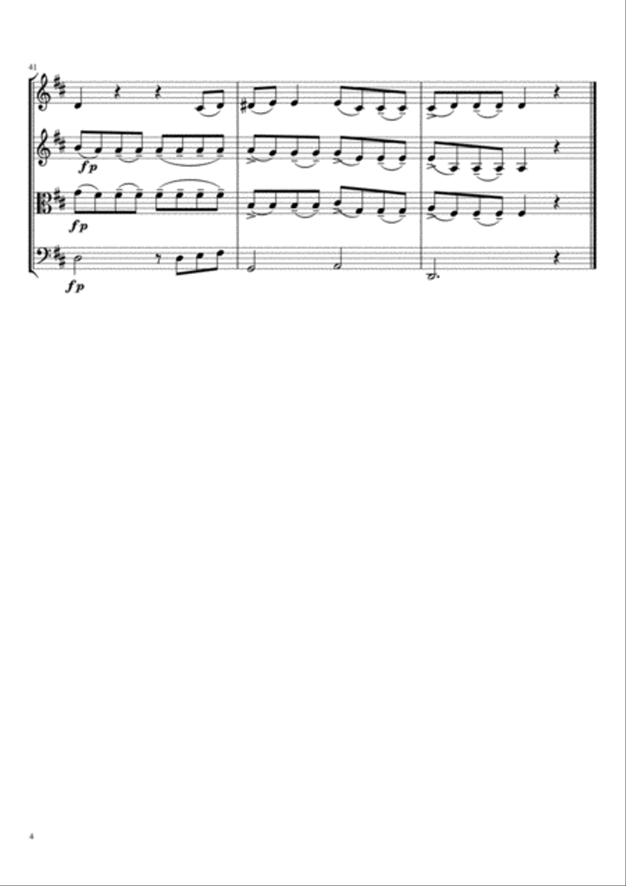 An die Musik An die Musik String Quartet scores gallery preview page 5