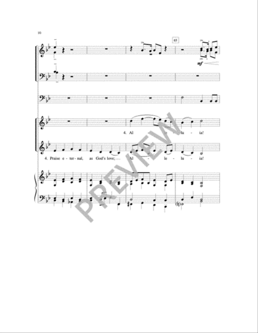 Jesus Christ is Risen Today 4-Part scores gallery preview page 10