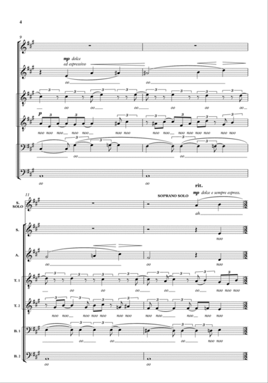 Adagio sostenuto SSAATTBB scores gallery preview page 4