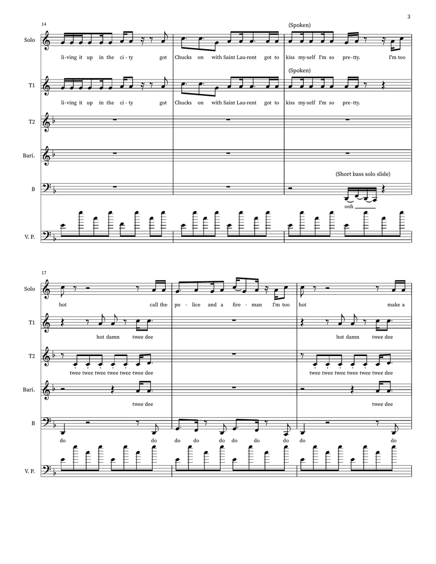 Uptown Funk TTBB scores gallery preview page 3